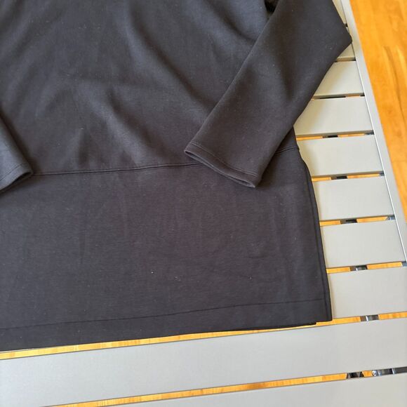 Spanx Air Essentials Tunic Sweater Women's XS Black Long Sleeve Turtleneck Slit - Picture 4 of 7